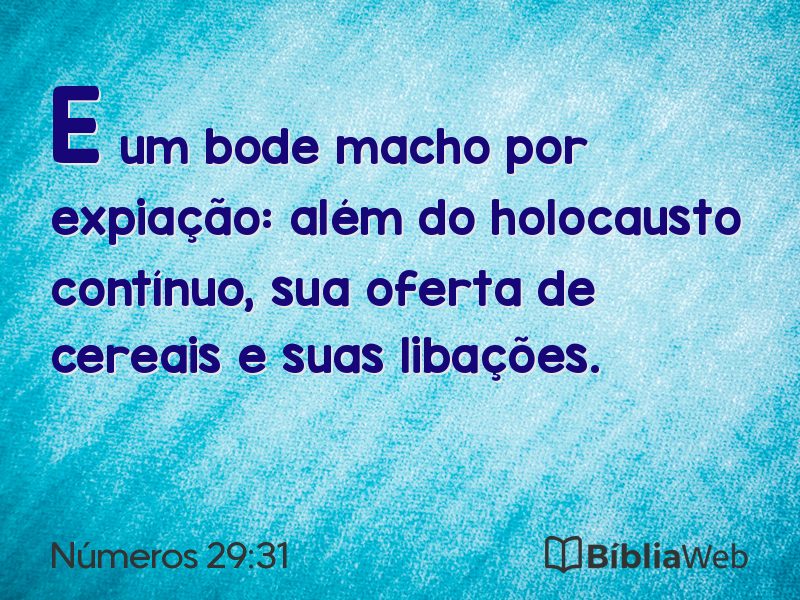 Números 29:31 em imagem para compartilhar