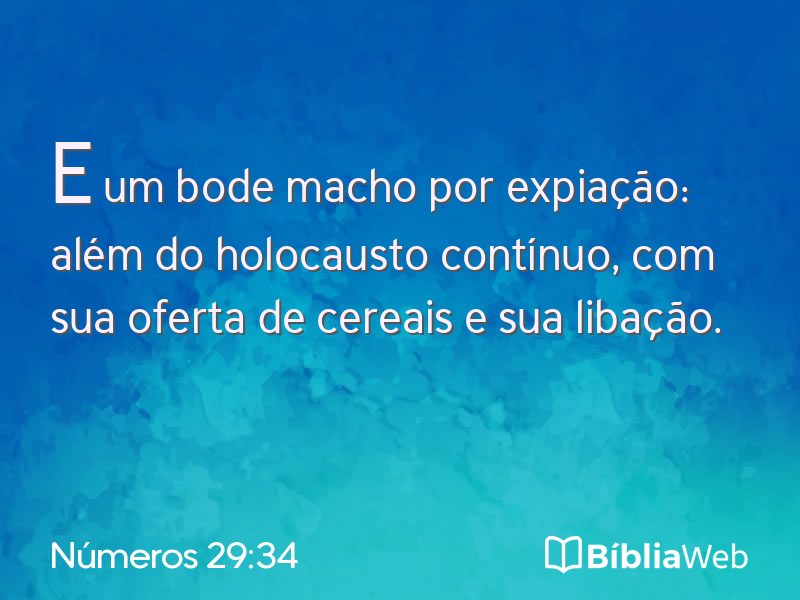 Números 29:34 em imagem para compartilhar
