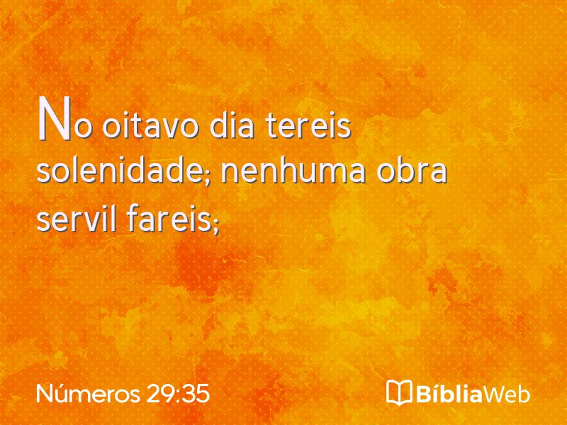 Números 29:35 em imagem para compartilhar