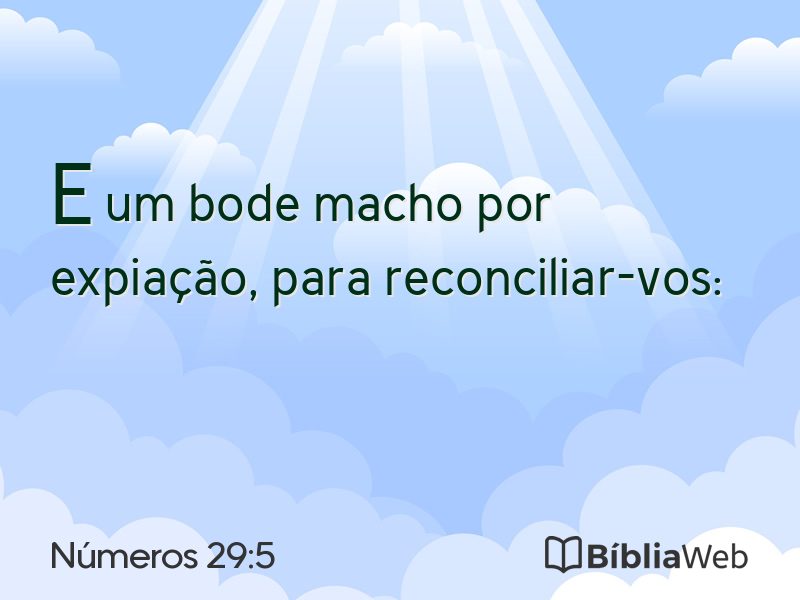 Números 29:5 em imagem para compartilhar