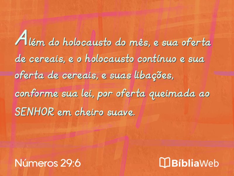 Números 29:6 em imagem para compartilhar