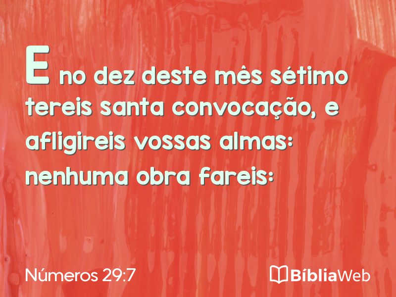 Números 29:7 em imagem para compartilhar