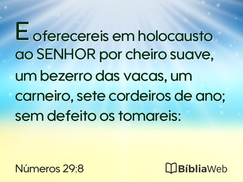 Números 29:8 em imagem para compartilhar