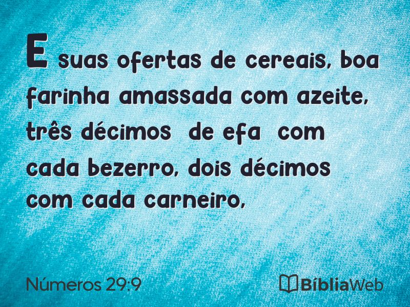 Números 29:9 em imagem para compartilhar