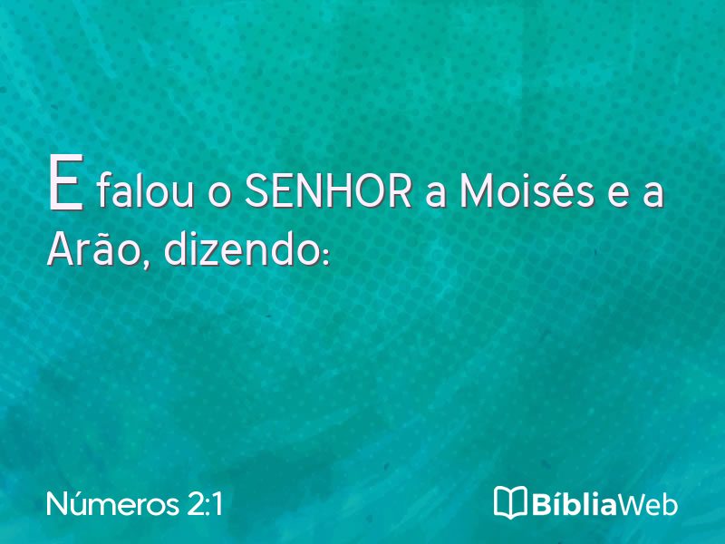 Números 2:1 em imagem para compartilhar