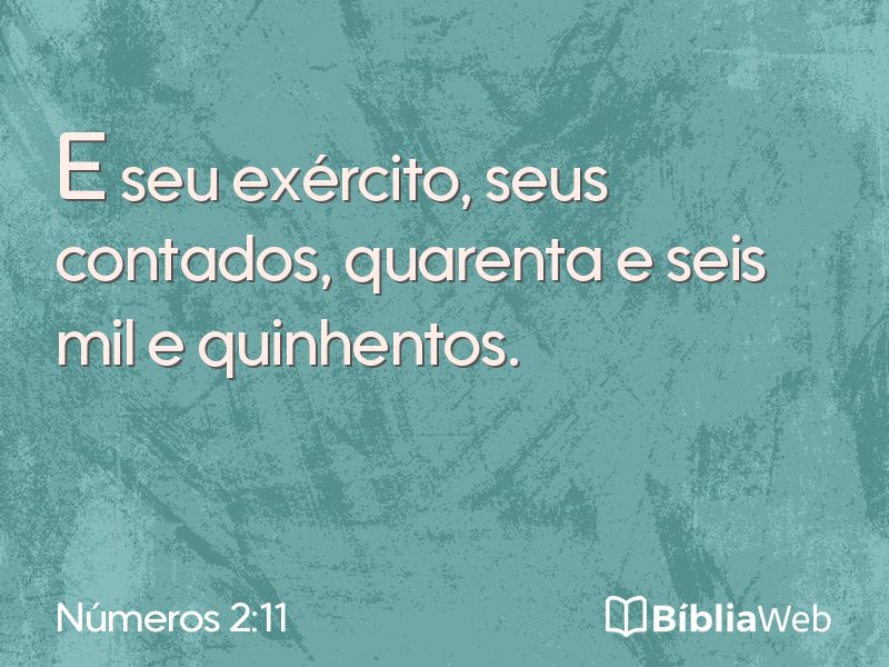 Números 2:11 em imagem para compartilhar
