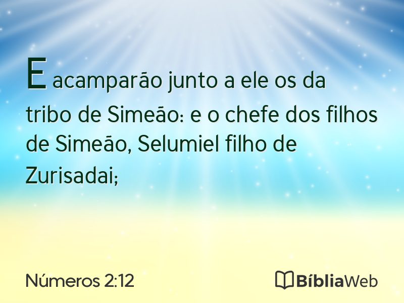 Números 2:12 em imagem para compartilhar