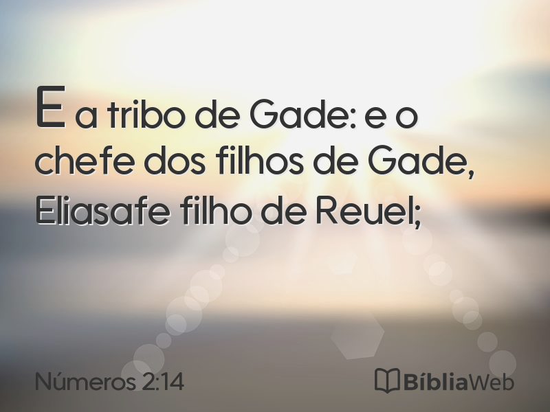 Números 2:14 em imagem para compartilhar