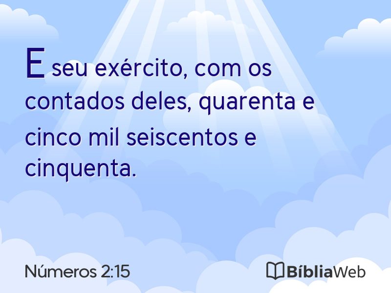 Números 2:15 em imagem para compartilhar