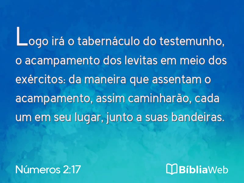 Números 2:17 em imagem para compartilhar
