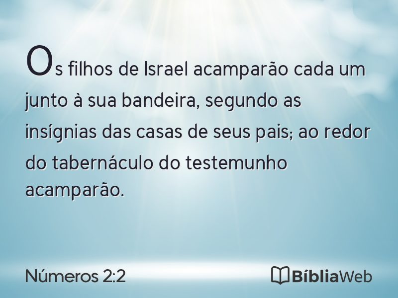 Números 2:2 em imagem para compartilhar