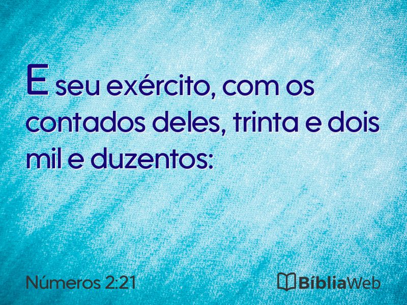 Números 2:21 em imagem para compartilhar