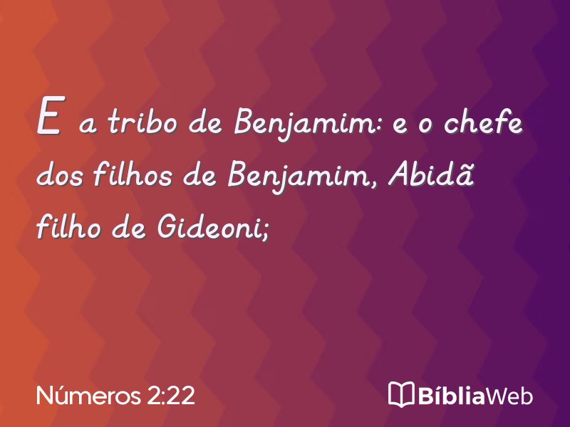 Números 2:22 em imagem para compartilhar