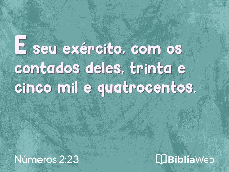 Números 2:23 em imagem para compartilhar