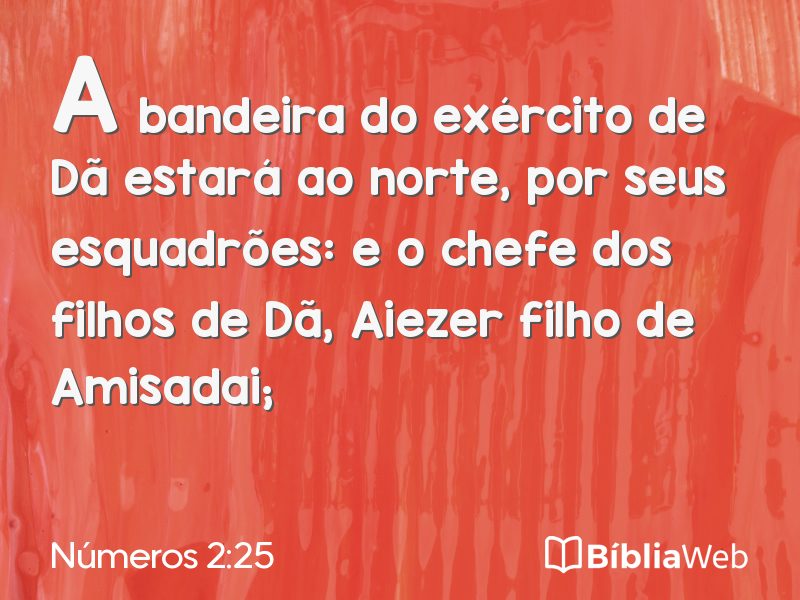 Números 2:25 em imagem para compartilhar