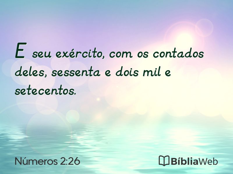 Números 2:26 em imagem para compartilhar