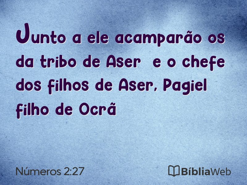 Números 2:27 em imagem para compartilhar