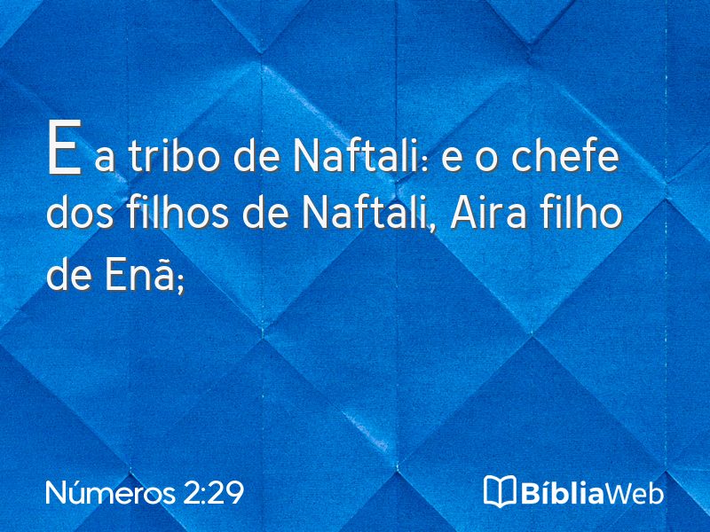 Números 2:29 em imagem para compartilhar