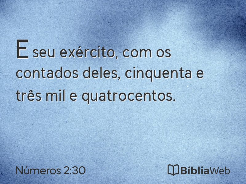 Números 2:30 em imagem para compartilhar