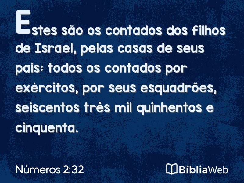Números 2:32 em imagem para compartilhar