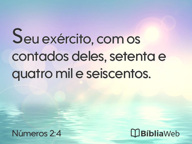 Números 2:4 em imagem para compartilhar