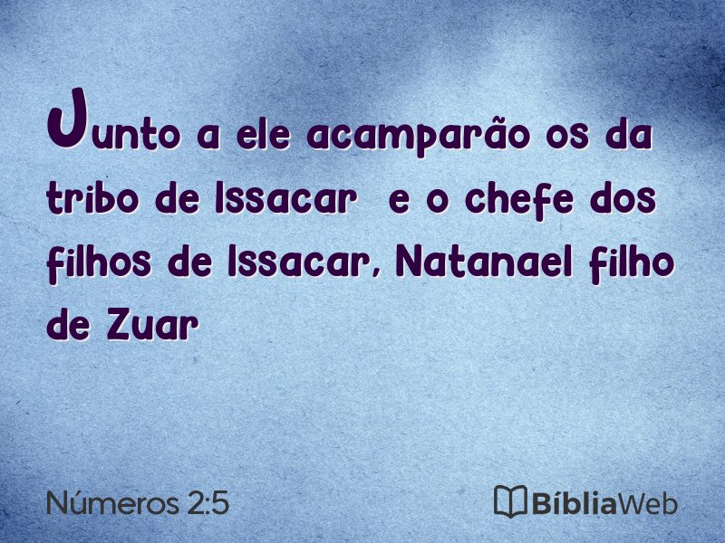 Números 2:5 em imagem para compartilhar