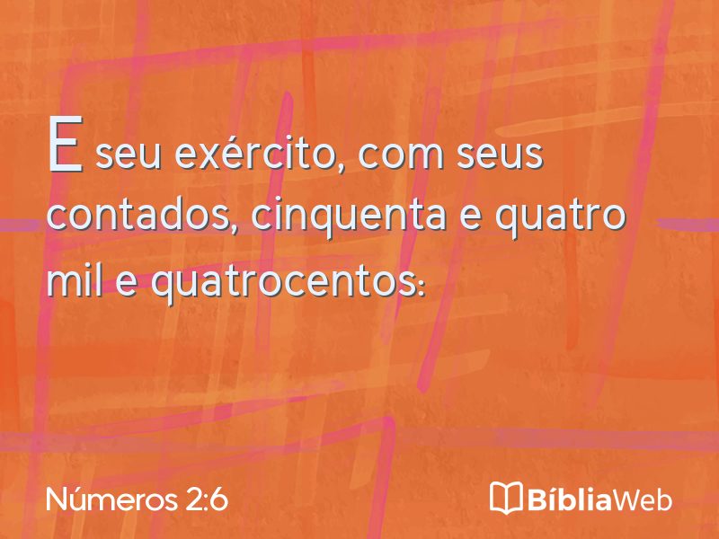 Números 2:6 em imagem para compartilhar