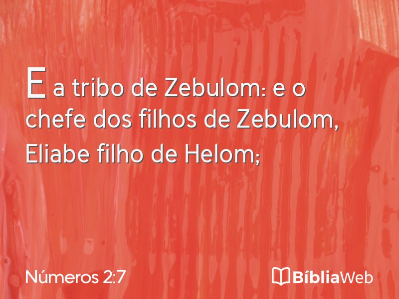 Números 2:7 em imagem para compartilhar