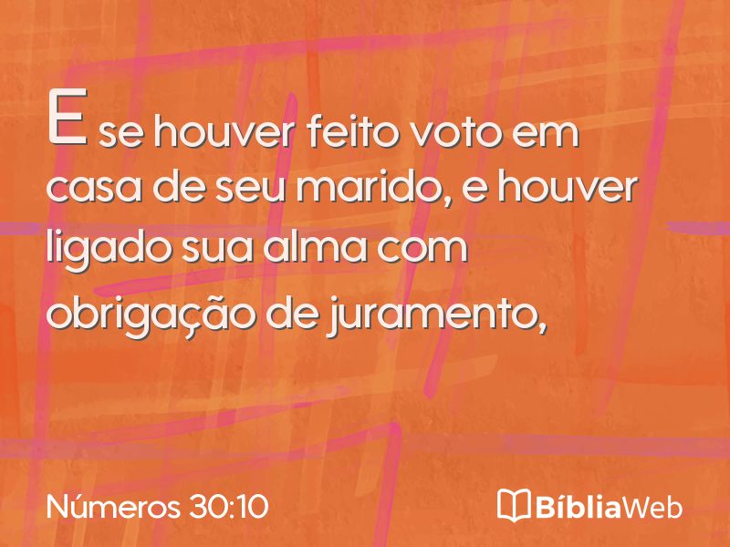 Números 30:10 em imagem para compartilhar
