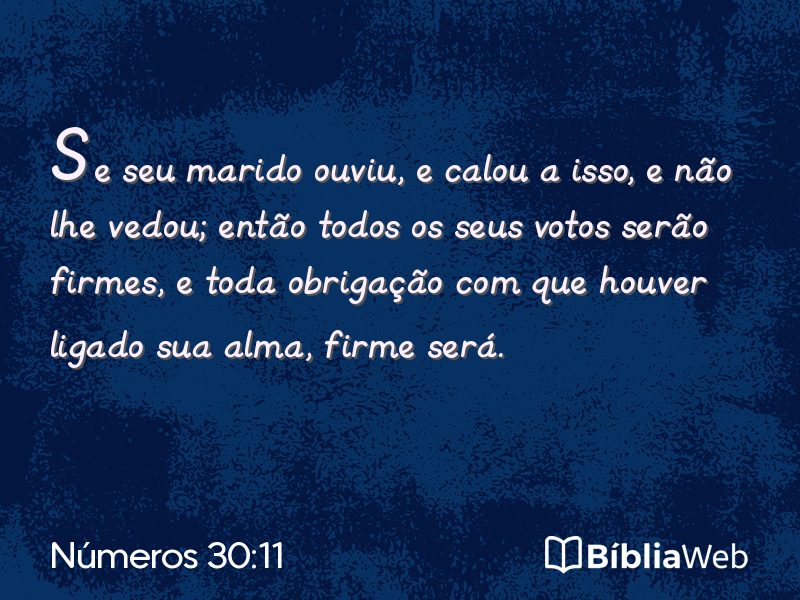 Números 30:11 em imagem para compartilhar