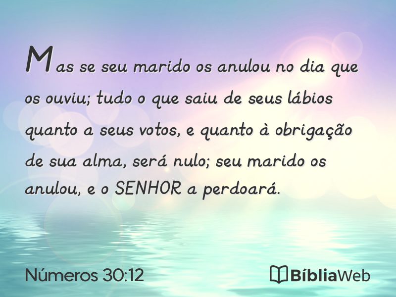 Números 30:12 em imagem para compartilhar