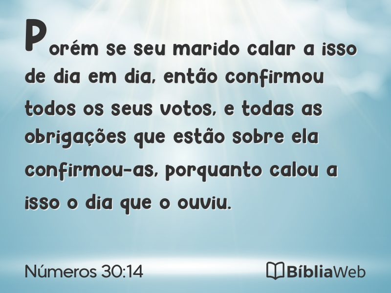 Números 30:14 em imagem para compartilhar