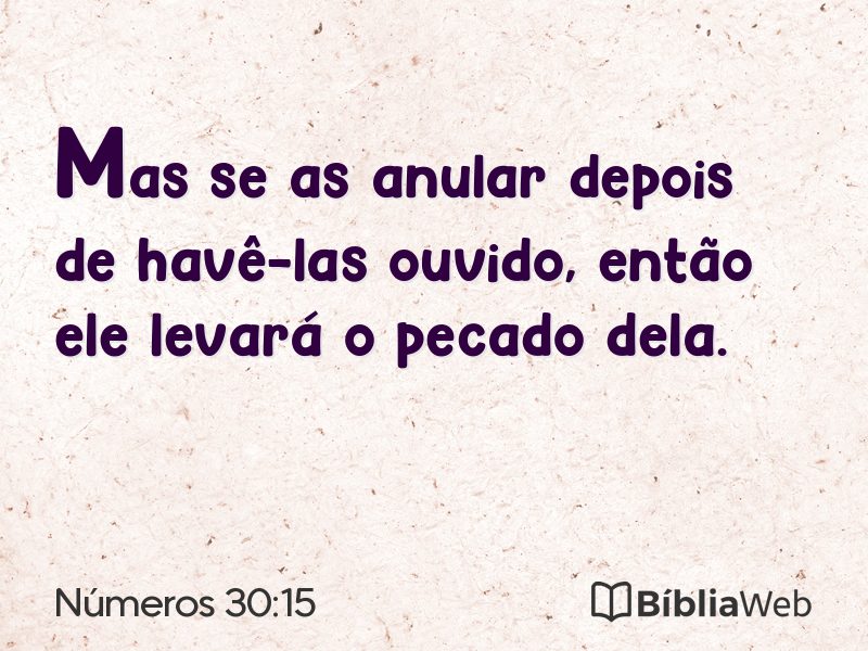 Números 30:15 em imagem para compartilhar