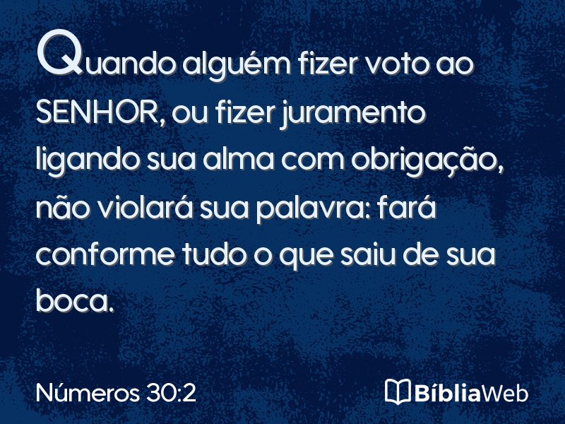 Números 30:2 em imagem para compartilhar