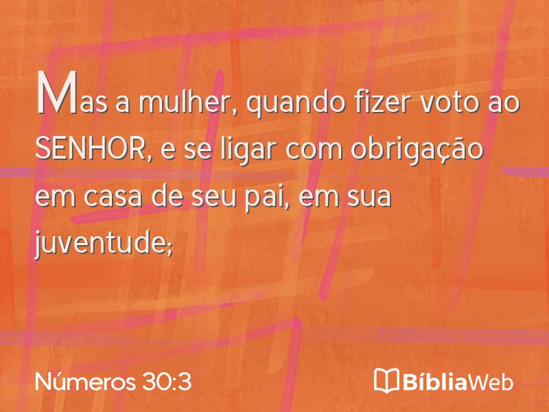 Números 30:3 em imagem para compartilhar