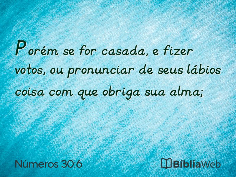 Números 30:6 em imagem para compartilhar