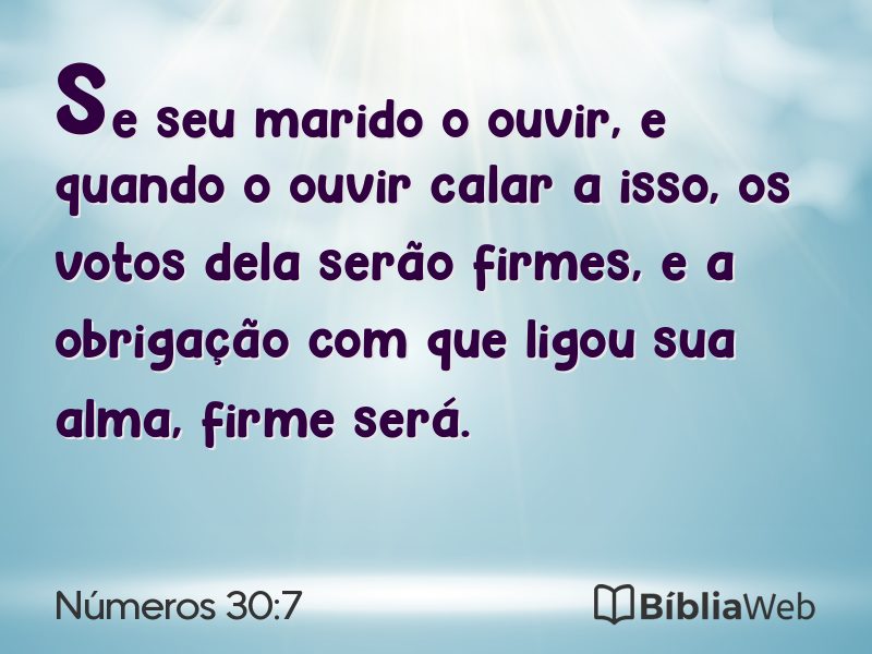 Números 30:7 em imagem para compartilhar