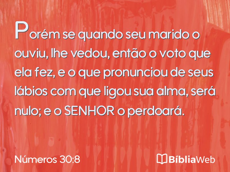 Números 30:8 em imagem para compartilhar