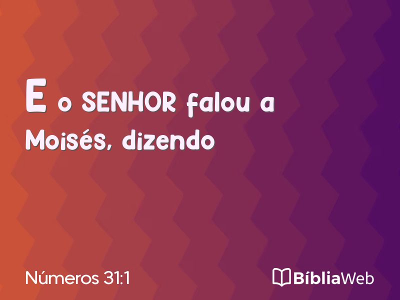Números 31:1 em imagem para compartilhar