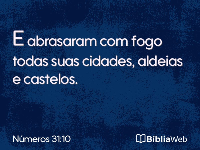 Números 31:10 em imagem para compartilhar