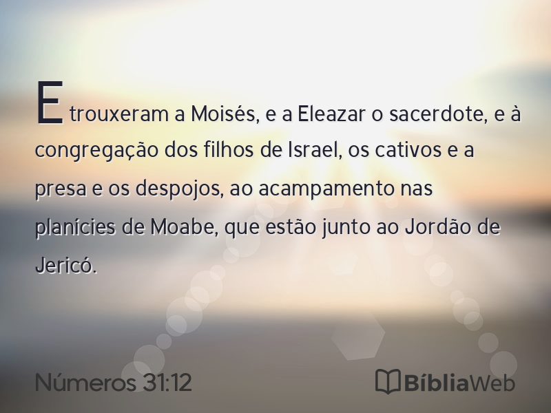 Números 31:12 em imagem para compartilhar
