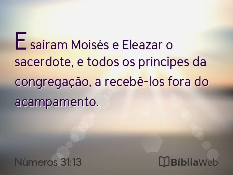 Números 31:13 em imagem para compartilhar
