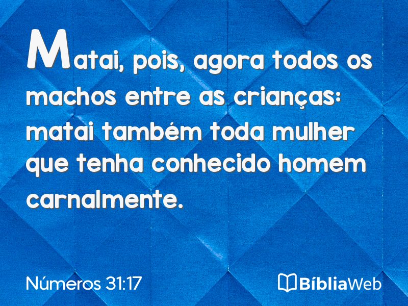 Números 31:17 em imagem para compartilhar