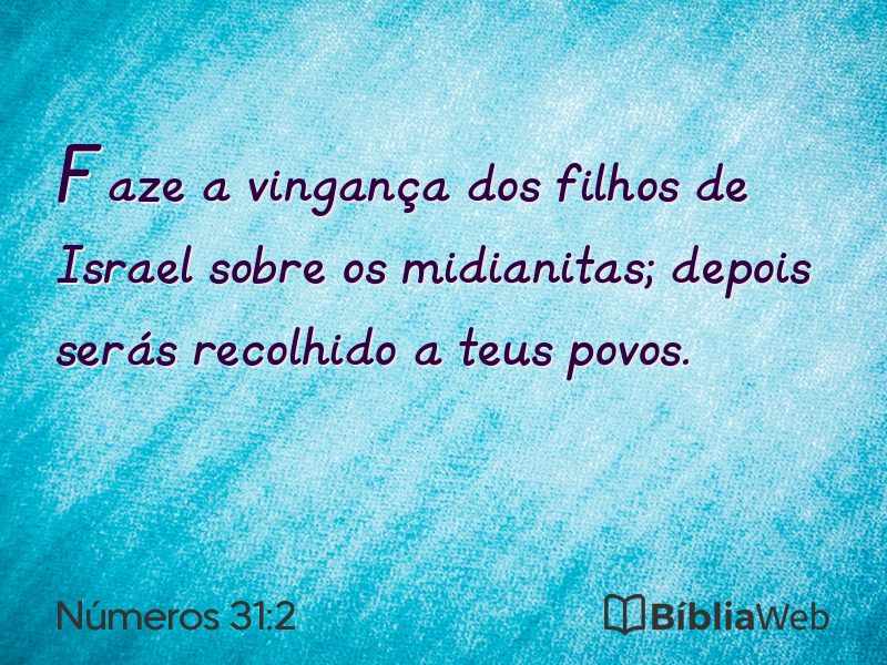 Números 31:2 em imagem para compartilhar