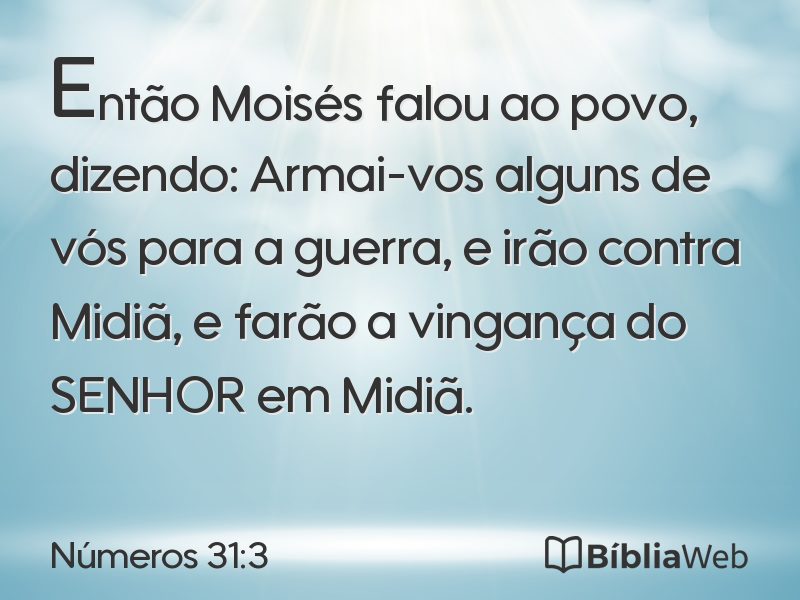 Números 31:3 em imagem para compartilhar