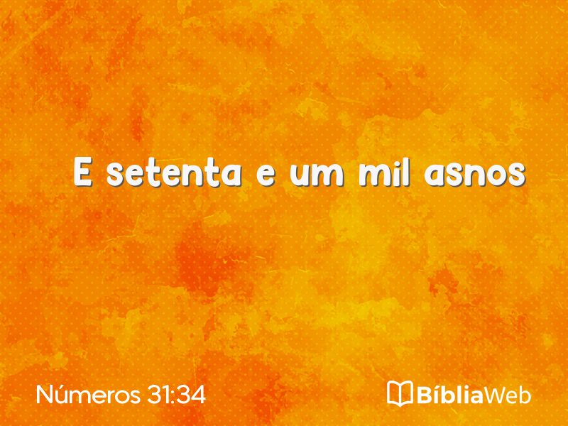 Números 31:34 em imagem para compartilhar