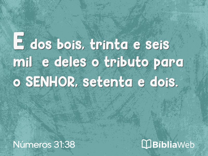 Números 31:38 em imagem para compartilhar