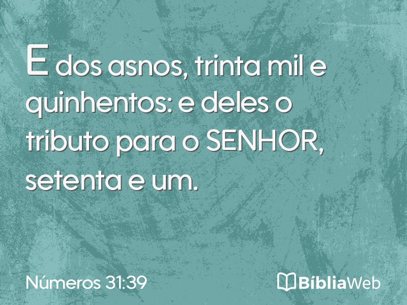 Números 31:39 em imagem para compartilhar