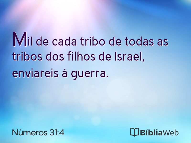 Números 31:4 em imagem para compartilhar