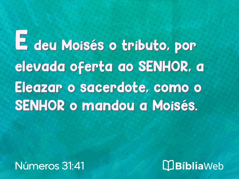 Números 31:41 em imagem para compartilhar